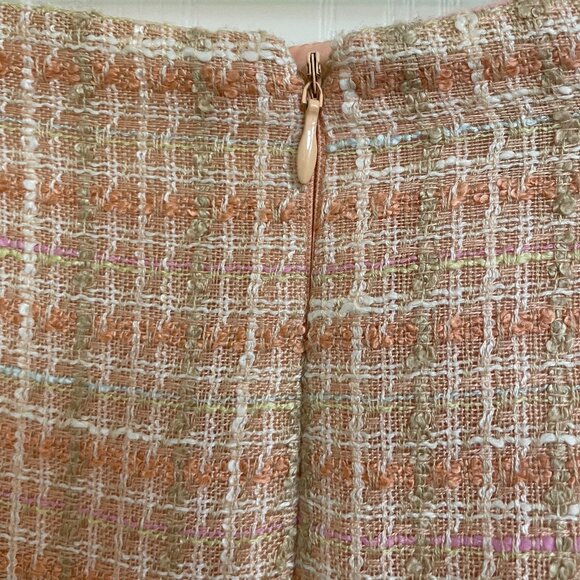 ALEX MARIE SIZE 14 PEACH/TAN TWEED FULLY LINED SHORT SKIRT - Picture 3 of 7